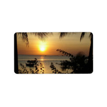Tropical Beach Paradise Custom Address Label