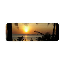 Tropical Beach Paradise Return Address Labels