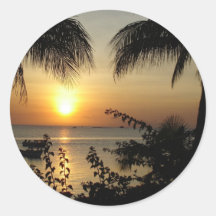 Tropical Beach Paradise Stickers