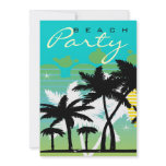 Tropical Beach Party Custom Announcement