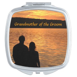Tropical Beach Sunset Grandmother of the Groom Travel Mirrors
