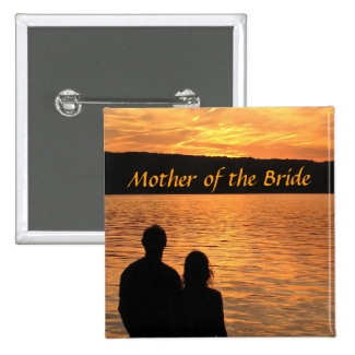 Tropical Beach Sunset Mother of the Bride Pin