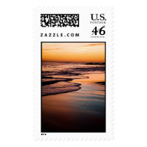 Tropical beach sunset postage by InkStudios Tropical beach sunset postage