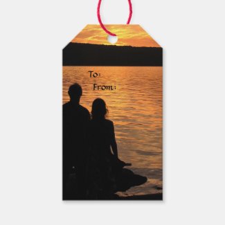 Tropical Beach Sunset Wedding Pack of Gift Tags