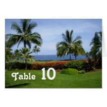 Tropical Beach Table Card