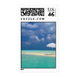 tropical Beach Umbrella Stamp