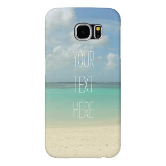 Tropical Beach Vacation Customizable Quote Samsung Galaxy S6 Cases