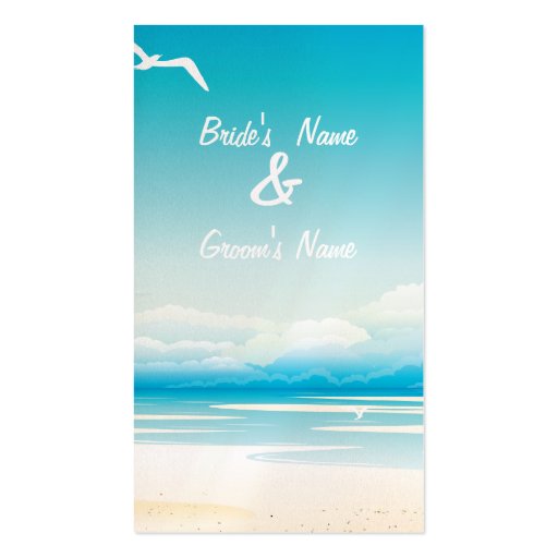 Tropical Beach Website Wedding Card Business Cards