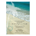 Tropical Beach Wedding Engagement Party Invite