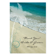 Tropical Beach Wedding Favor Tags Business Card Templates