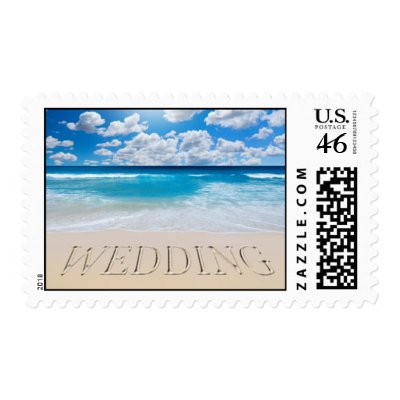 Tropical Beach Wedding Postage