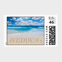 Tropical Beach Wedding Postage stamps