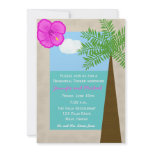 Tropical Beach Wedding Rehearsal Dinner Invitation