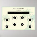 Tropical Beach Wedding Seating Table Plan Print