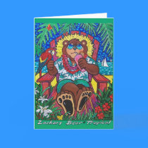 Tropical Bear Greeting Card by ZachBear Tropical Bear Greeting Card