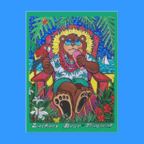 Tropical Bear Post Card postcards by ZachBear Tropical Bear Post Card postcards