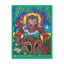 Tropical Bear Post Card postcards by ZachBear Tropical Bear Post Card postcards