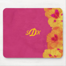 Tropical Beauty Mongrammed mousepads