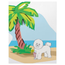 Tropical Bichon Frise Customized Letterhead
