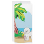 Tropical Bichon Frise Rack Card Template