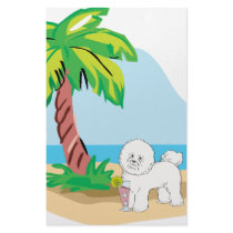 Tropical Bichon Frise Customized Stationery