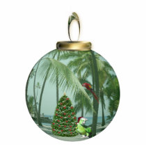 Tropical Bird Christmas Ornament photo sculptures