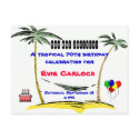 Tropical Birthday party invitation postcards by jane94523 Tropical Birthday party invitation postcards
