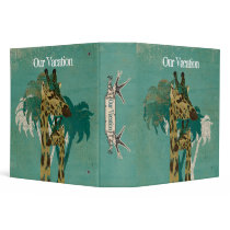 Tropical Blue Boho Giraffes  Album binders