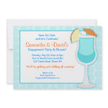 Tropical Blue Drink 5x7 Bridal Shower Invite