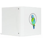 Tropical Blue & Green Parrot in Silver Ring binders