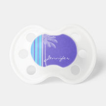 Tropical Blue & Purple Stripes; Striped Pacifiers