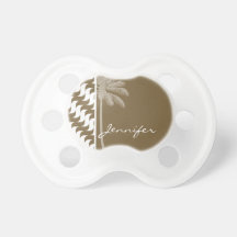 Tropical Brown Waves Baby Pacifier