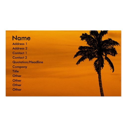 Tropical | business card
