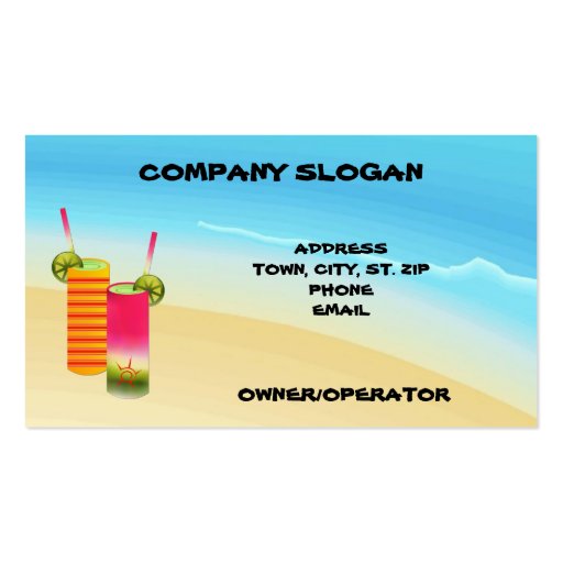 Tropical Business-Personal Business Card (back side)
