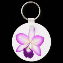 Tropical Cattleya Orchid Flower keychains