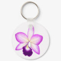 Tropical Cattleya Orchid Flower keychains by twopurringcats Tropical Cattleya Orchid Flower keychains