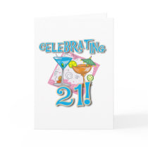 Tropical Celebrating 21 cards by birthdayTshirts Tropical Celebrating 21 cards