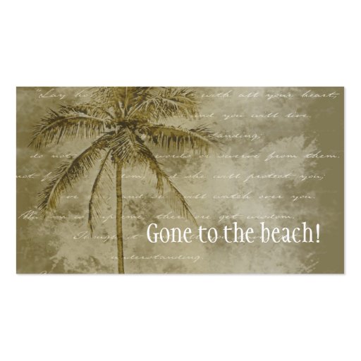 Tropical Change of Address Business Cards (front side)