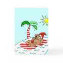 Tropical Christmas Dog Cards card