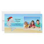 Tropical Christmas Dolphin Family Photo Card. photo cards