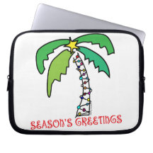 Tropical Christmas Laptop Computer Sleeves