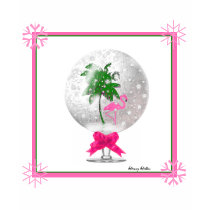 Tropical Christmas snow globe T-Shirt