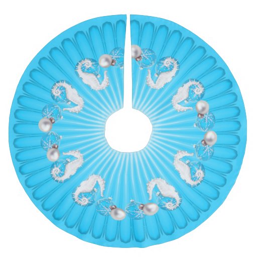 tropical christmas tree skirt aqua blue seahorse zazzle tropical christmas tree skirt aqua blue seahorse zazzle