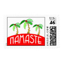 Tropical Christmas Yoga Stamps stamp
