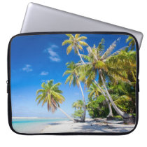 Tropical coastline laptop sleeves