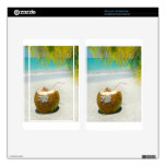 Tropical coconut on a beach in the Caribbean Skins For Kindle Fire
