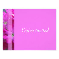 Tropical color floral party invitations