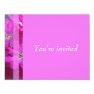 Tropical color floral party invitations custom invites