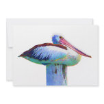 Tropical Colored Pelican Custom Announcement