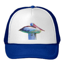 Tropical Colored Pelican Trucker Hat
